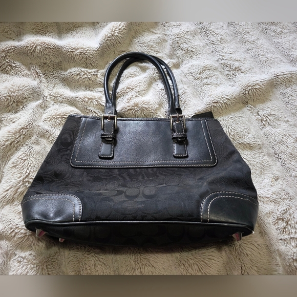Coach Handbags - Coach Black and Gray Shoulder Bag